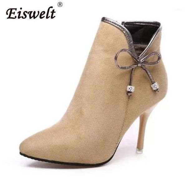 boots eiswelt autumn and winter ladies fashion suede bow pointed women ankle solid female velvet high heels boots11, Black
boots eiswelt autumn and winter ladies fashion suede bow pointed women ankle solid female velvet high heels boots11, Black