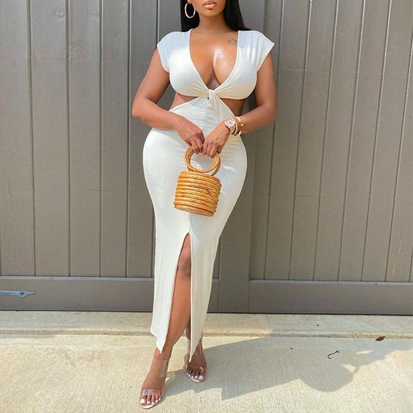 casual dresses v neck sleeveless open back bodycon dress cut out slit summer evening party, Black;gray
casual dresses v neck sleeveless open back bodycon dress cut out slit summer evening party, Black;gray