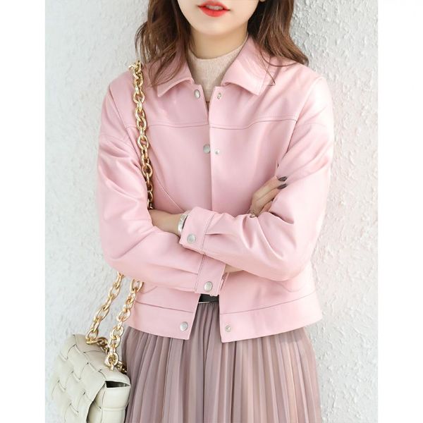 women's leather & faux 2021 fashion real sheepskin jacket women short genuine coat ladies korean clothing veste cuir femme wpy2833, Black
women's leather & faux 2021 fashion real sheepskin jacket women short genuine coat ladies korean clothing veste cuir femme wpy2833, Black