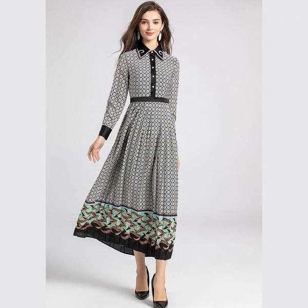 casual dresses women runway dress 2021 turn-down collar long sleeve embroidery print elegatn np0913a, Black;gray
casual dresses women runway dress 2021 turn-down collar long sleeve embroidery print elegatn np0913a, Black;gray