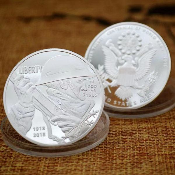 2pcs non magnetic metal crafts centennial commemorative silver plated liberty us eagle in god we trust challenge coin
2pcs non magnetic metal crafts centennial commemorative silver plated liberty us eagle in god we trust challenge coin