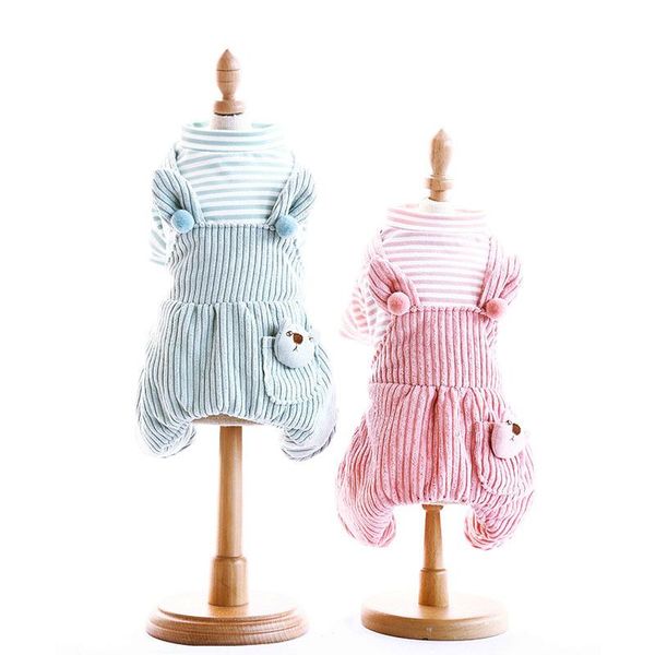 dog apparel striped design jumpsuits for 2021 autumn and winter pet clothing pink blue colors s-xxl sizes
dog apparel striped design jumpsuits for 2021 autumn and winter pet clothing pink blue colors s-xxl sizes