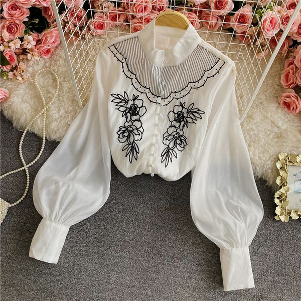 korean sweet long sleeve single breast blouse women flower embroidery loose blusas spring 2021 new casual shirt femme ruwo, White
korean sweet long sleeve single breast blouse women flower embroidery loose blusas spring 2021 new casual shirt femme ruwo, White