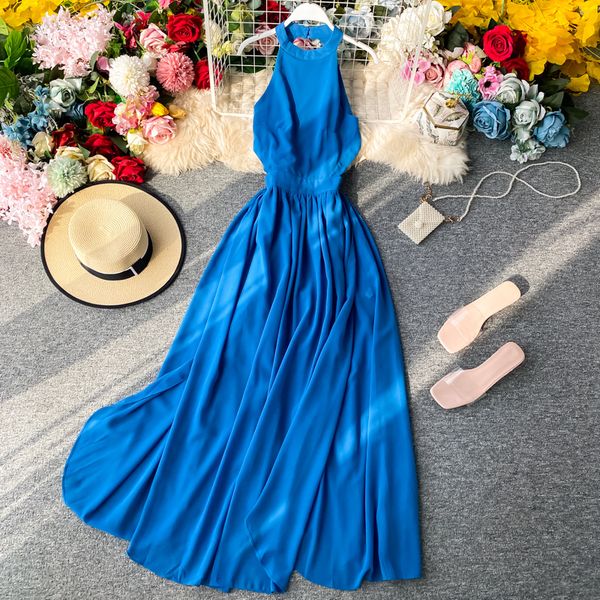 2021 halter women high waist club evening party es new elegant summer hollowing out backless chiffon robe y3am, Black;gray
2021 halter women high waist club evening party es new elegant summer hollowing out backless chiffon robe y3am, Black;gray