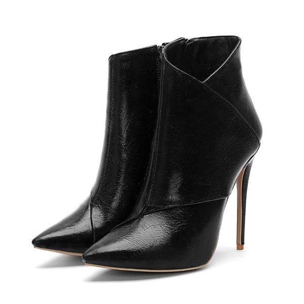 boots spring winter women ankle leather waterproof female thin high heel large size short, Black
boots spring winter women ankle leather waterproof female thin high heel large size short, Black