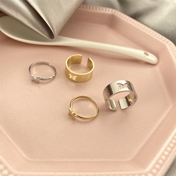 wedding rings 2 paired butterfly couple adjustable opening ring set for women men gold silver color trendy jewelry, Slivery;golden
wedding rings 2 paired butterfly couple adjustable opening ring set for women men gold silver color trendy jewelry, Slivery;golden