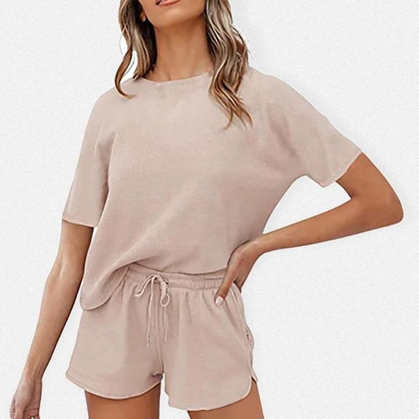 women's tracksuits women summer sets short sleeve t-shirts set solid color loose casual two piece suit sports female, Gray
women's tracksuits women summer sets short sleeve t-shirts set solid color loose casual two piece suit sports female, Gray