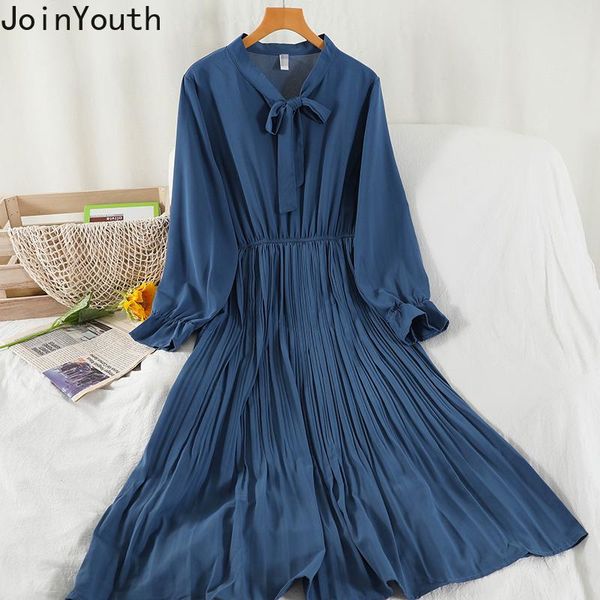 casual dresses joinyouth dress for women lace up bow temperament vestidos de mujer high waist slim a-line vintage robe pleated 27a023, Black;gray
casual dresses joinyouth dress for women lace up bow temperament vestidos de mujer high waist slim a-line vintage robe pleated 27a023, Black;gray