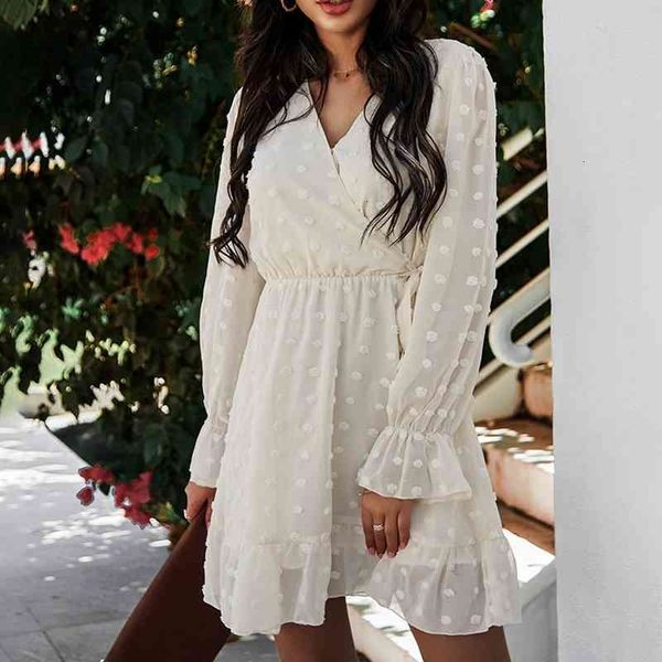 casual dresses spring women v neck ruffles mesh long flare sleeve a-line office female elegant wrap party vestidos 38x2, Black;gray
casual dresses spring women v neck ruffles mesh long flare sleeve a-line office female elegant wrap party vestidos 38x2, Black;gray