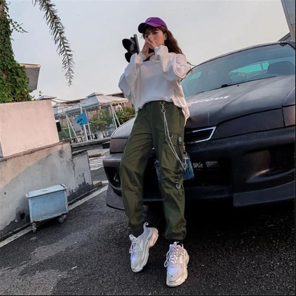 women cargo buckle ribbon pocket jogger elastic waist high streetwear harajuku pant punk ring chain plus size, Black;white
women cargo buckle ribbon pocket jogger elastic waist high streetwear harajuku pant punk ring chain plus size, Black;white