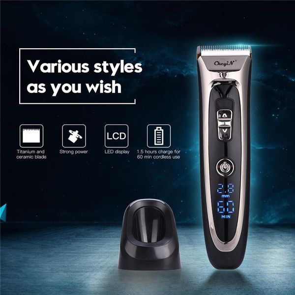 hair clippers quick charge electric clipper professional trimmer rechargeable lcd screen cutting machine + extra ceramic blade
hair clippers quick charge electric clipper professional trimmer rechargeable lcd screen cutting machine + extra ceramic blade
