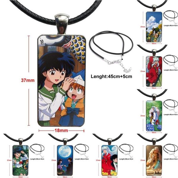 pendant necklaces for men women cute anime inuyasha stainless steel color glass cabochon with rectangle shaped choker necklace, Silver
pendant necklaces for men women cute anime inuyasha stainless steel color glass cabochon with rectangle shaped choker necklace, Silver