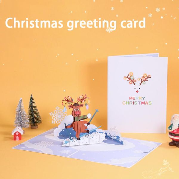 greeting cards christmas 3d -up card with skating elk merry for gift kids pr sale
greeting cards christmas 3d -up card with skating elk merry for gift kids pr sale