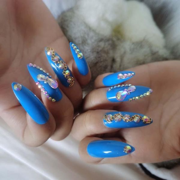 false nails 2021 extra long pointed oval fake slim art salon nail crystal diamond blue, Red;gold
false nails 2021 extra long pointed oval fake slim art salon nail crystal diamond blue, Red;gold