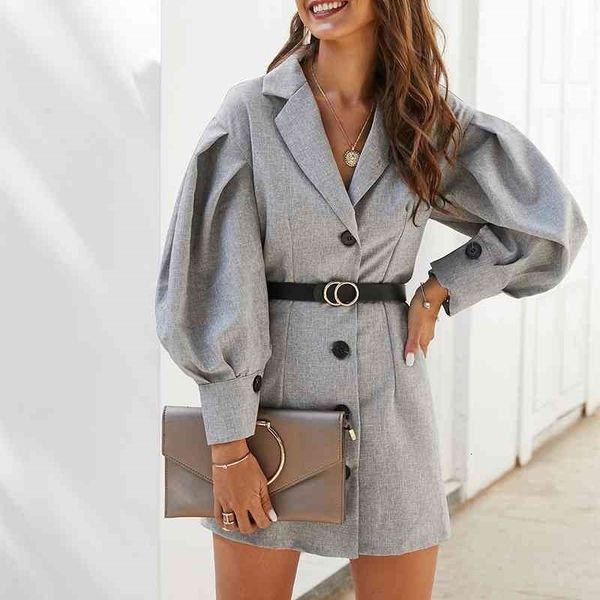 casual dresses women autumn vintage mini blazers winter long lantern sleeve lady party single breasted chic short office vestidos, Black;gray
casual dresses women autumn vintage mini blazers winter long lantern sleeve lady party single breasted chic short office vestidos, Black;gray