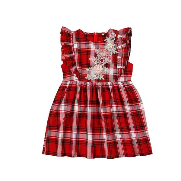 girl's dresses 2021 lovely children's dress embroidery plaid short sleeve back zipper for kids summer clothes 2-6 years, Red;yellow
girl's dresses 2021 lovely children's dress embroidery plaid short sleeve back zipper for kids summer clothes 2-6 years, Red;yellow