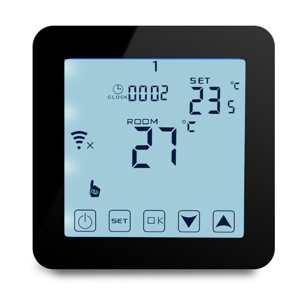 smart home control touch screen floor heating thermostat wifi and smartphone temperature controller
smart home control touch screen floor heating thermostat wifi and smartphone temperature controller