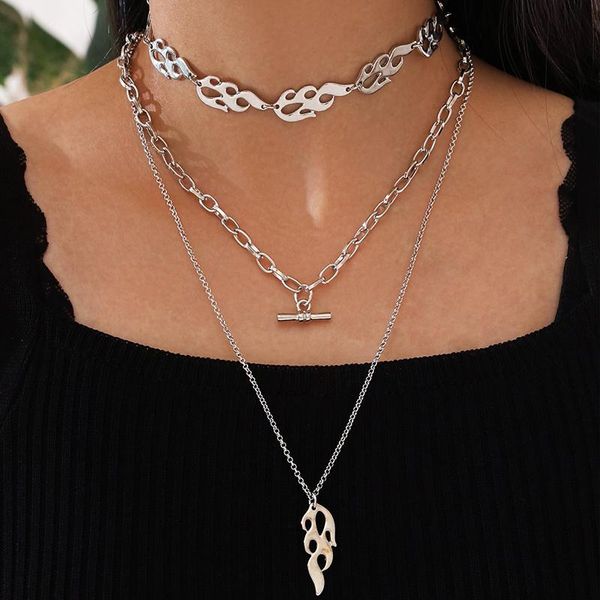 pendant necklaces aprilwell 3 pcs punk flame layered necklace female aesthetic silver color chain 2021 drop choker jewelry e girl friends
pendant necklaces aprilwell 3 pcs punk flame layered necklace female aesthetic silver color chain 2021 drop choker jewelry e girl friends