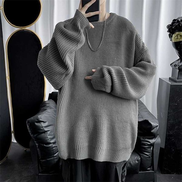 men korean fashion sweaters solid color oversized sweater men long sleeve shirts autumn winter clothing men streetwear pullovers 220108, White;black
men korean fashion sweaters solid color oversized sweater men long sleeve shirts autumn winter clothing men streetwear pullovers 220108, White;black