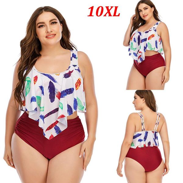two-piece suits 2021 large size 10xl bikini ruffle swimwear women swimsuit high waist tankini push up bathing suit maillot de bain femme
two-piece suits 2021 large size 10xl bikini ruffle swimwear women swimsuit high waist tankini push up bathing suit maillot de bain femme