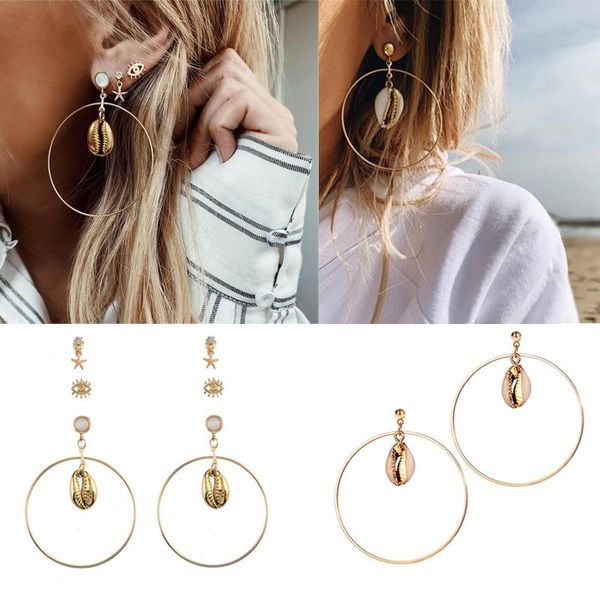 dangle & chandelier boho gold color turkish eye starfish shell earrings set exaggerated big circle cowrie seashell drop statement for women, Silver
dangle & chandelier boho gold color turkish eye starfish shell earrings set exaggerated big circle cowrie seashell drop statement for women, Silver