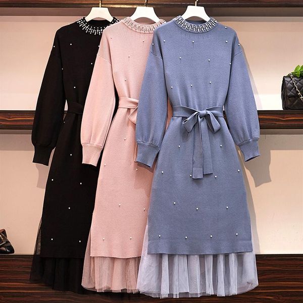 casual dresses pink black nail bead knitted long sleeved plus large size oversize korean fashion kawaii women's elegant autumn 2021, Black;gray
casual dresses pink black nail bead knitted long sleeved plus large size oversize korean fashion kawaii women's elegant autumn 2021, Black;gray