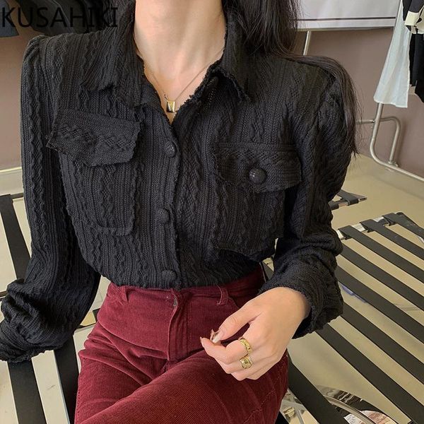 women's blouses & shirts kusahiki spring women knitted blouse coat causal long sleeve turn-down collar shirt 2021 korean fashion clothi, White
women's blouses & shirts kusahiki spring women knitted blouse coat causal long sleeve turn-down collar shirt 2021 korean fashion clothi, White