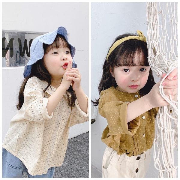 shirts 2021 children clothing spring girls long sleeve lapel round dot loose leisure shirt, White;black
shirts 2021 children clothing spring girls long sleeve lapel round dot loose leisure shirt, White;black