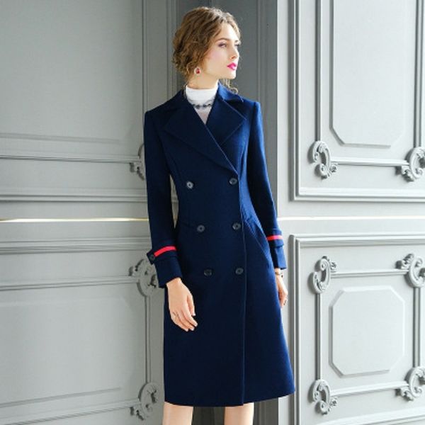 2021 new solid thickening woolen dress women's medium length autumn winter fashion slim double breasted dresses plus with pocket vjzy, Black;gray
2021 new solid thickening woolen dress women's medium length autumn winter fashion slim double breasted dresses plus with pocket vjzy, Black;gray