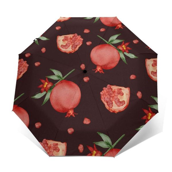umbrellas wind resistant fully-automatic umbrella pomegranate green leaf rain 3 folding parasol travel car
umbrellas wind resistant fully-automatic umbrella pomegranate green leaf rain 3 folding parasol travel car