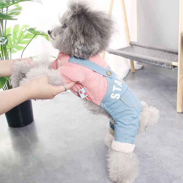 dog cloth pet spring and autumn four legged letters english knitted denim suspenders
dog cloth pet spring and autumn four legged letters english knitted denim suspenders