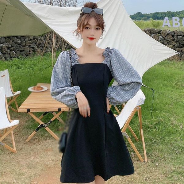 casual dresses 2021 autumn dress small fresh ladies gentle retro stitching design long-sleeved, Black;gray
casual dresses 2021 autumn dress small fresh ladies gentle retro stitching design long-sleeved, Black;gray