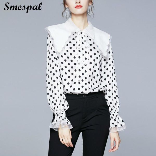 women's blouses & shirts women spring fall fashion polka dot lady big turn down collar white blouse in bow details
women's blouses & shirts women spring fall fashion polka dot lady big turn down collar white blouse in bow details