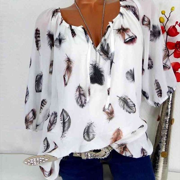 5xl plus large size women chiffon blouses summer feather print loose shirt female v neck half sleeve chiffon shirt pullover, White
5xl plus large size women chiffon blouses summer feather print loose shirt female v neck half sleeve chiffon shirt pullover, White