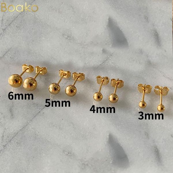 stud boako 2pcs 3/4/5/6mm gold beads metal stainless steel ear studs earrings for women/men cartilage piercing ins fashion jewelry, Golden;silver
stud boako 2pcs 3/4/5/6mm gold beads metal stainless steel ear studs earrings for women/men cartilage piercing ins fashion jewelry, Golden;silver