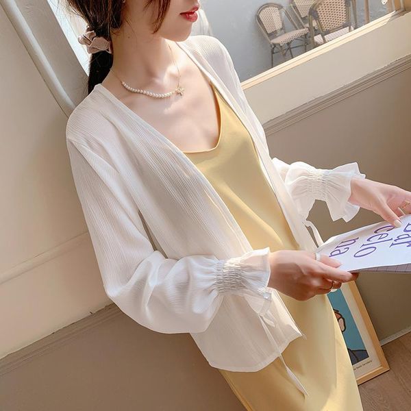 women's jackets women jacket summer white long sleeve open front see-through chiffon shrug casual fashion bolero female ladies, Black;brown
women's jackets women jacket summer white long sleeve open front see-through chiffon shrug casual fashion bolero female ladies, Black;brown