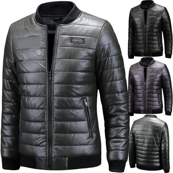 men's down & parkas 2021 arrive winter warm mens pu leather jacket coat cotton padded fitted elegant handsome confidence outerwear over, Black
men's down & parkas 2021 arrive winter warm mens pu leather jacket coat cotton padded fitted elegant handsome confidence outerwear over, Black