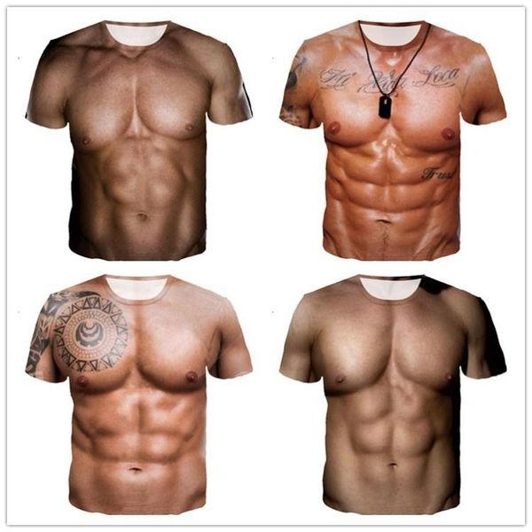 men's t-shirts summer europe and the united states 3d muscle men short sleeve t-shirt realistic fashion trend personality hip-hop, White;black
men's t-shirts summer europe and the united states 3d muscle men short sleeve t-shirt realistic fashion trend personality hip-hop, White;black