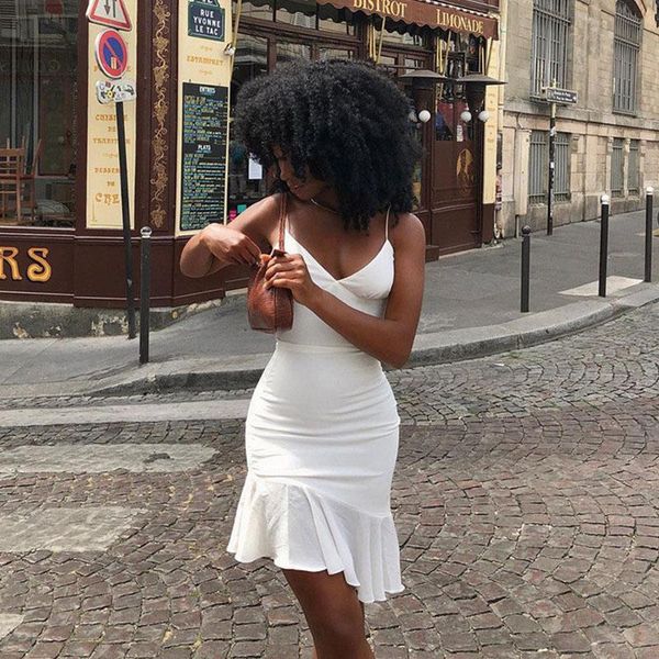 casual dresses summer dress women solid sleeveless v- neck ruffles sheath spaghetti strap female vestidos robes, Black;gray
casual dresses summer dress women solid sleeveless v- neck ruffles sheath spaghetti strap female vestidos robes, Black;gray