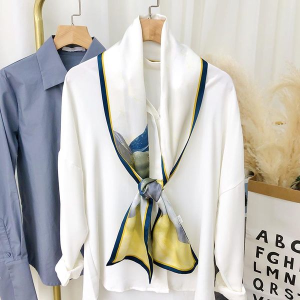scarves 100% mulberry silk scarf hangzhou simple printing 15*150cm long fashion headband tied bag, Blue;gray
scarves 100% mulberry silk scarf hangzhou simple printing 15*150cm long fashion headband tied bag, Blue;gray