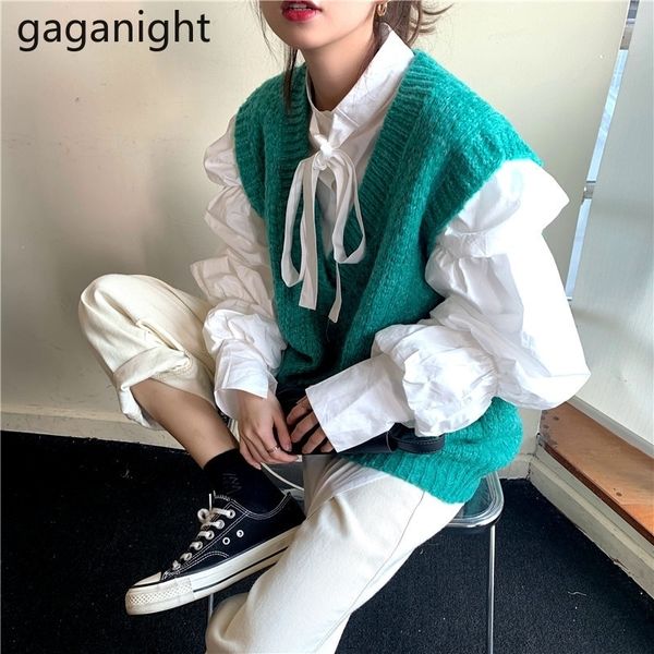 gaganight knitted solid women loose vest spring autumn fashion girls outwear vests chic korean stretchy ropa mujers 201027, Black;white
gaganight knitted solid women loose vest spring autumn fashion girls outwear vests chic korean stretchy ropa mujers 201027, Black;white