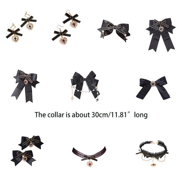 chains ruffle lace choker for women ribbon bows hairpin earrings pearl chain hair clips lolita party handmade accessories au19 21, Silver
chains ruffle lace choker for women ribbon bows hairpin earrings pearl chain hair clips lolita party handmade accessories au19 21, Silver