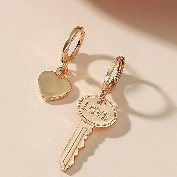 hoop & huggie exaggerated asymmetric love key earrings for women gold silver color circle ear rings buckle retro female jewelry, Golden;silver
hoop & huggie exaggerated asymmetric love key earrings for women gold silver color circle ear rings buckle retro female jewelry, Golden;silver