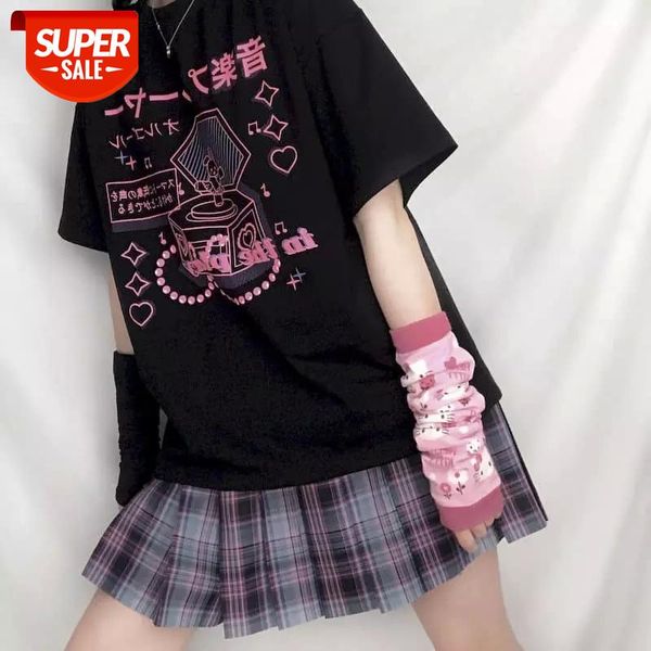 2021 Summer Goth Tshirt Women T Shirt Japanese Retro Hot Girl Loose Short-sleeved Student Jacket Wild T-shirt Couple Models #J41f, White
2021 Summer Goth Tshirt Women T Shirt Japanese Retro Hot Girl Loose Short-sleeved Student Jacket Wild T-shirt Couple Models #J41f, White