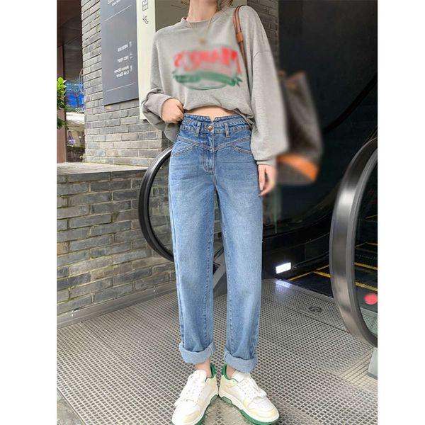 version blue women's fashion spring and autumn high waist wide leg pants leisure simplicity
version blue women's fashion spring and autumn high waist wide leg pants leisure simplicity