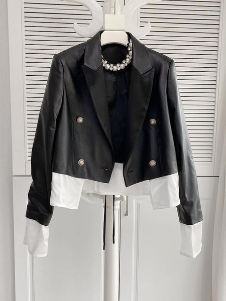 women's jackets leather women's short 2021 autumn suit sheepskin fashion coat, Black;brown
women's jackets leather women's short 2021 autumn suit sheepskin fashion coat, Black;brown