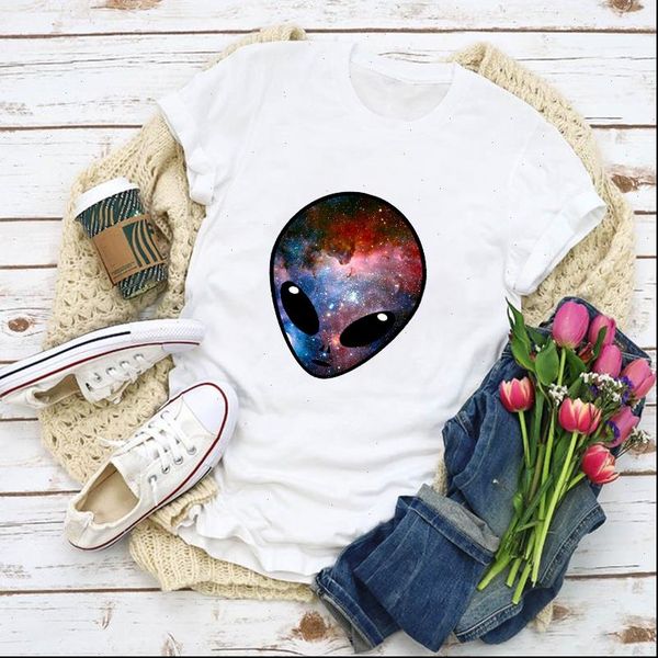 women graphic cartoon face space cute summer kawaii t shirt lady clothes womens clothing tee female t shirt, White
women graphic cartoon face space cute summer kawaii t shirt lady clothes womens clothing tee female t shirt, White