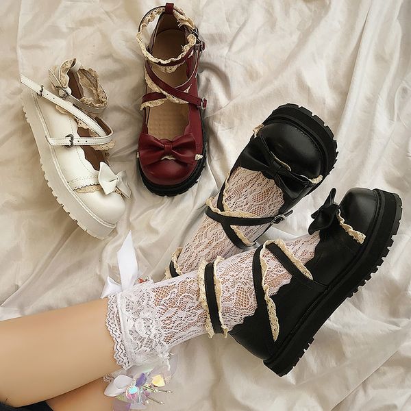 sweet bowknot buckle cross girdles mary jane solid woman lace low female pink heel lolita kawaii anime ladies shoes mf6k, Black
sweet bowknot buckle cross girdles mary jane solid woman lace low female pink heel lolita kawaii anime ladies shoes mf6k, Black
