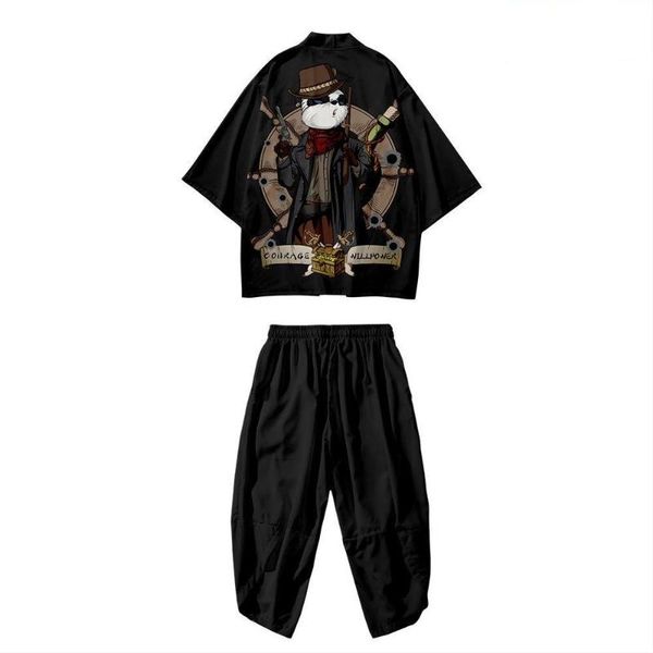 ethnic clothing loose summer ordinary casual robe trend western panda men seven sleeve cardigan national tide black kimono coat pants, Red
ethnic clothing loose summer ordinary casual robe trend western panda men seven sleeve cardigan national tide black kimono coat pants, Red