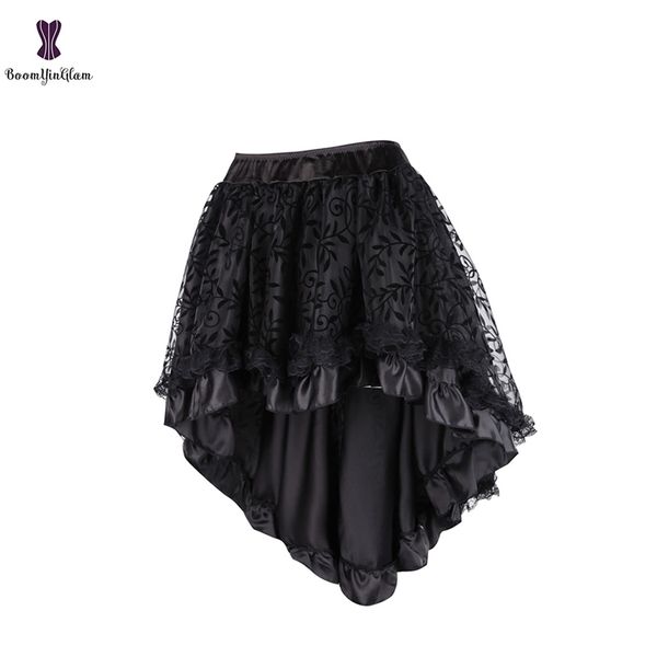 black women's victorian asymmetrical ruffled satin lace trim gothic skirts vintage corset steampunk skirt cosplay costumes 937# 210310
black women's victorian asymmetrical ruffled satin lace trim gothic skirts vintage corset steampunk skirt cosplay costumes 937# 210310